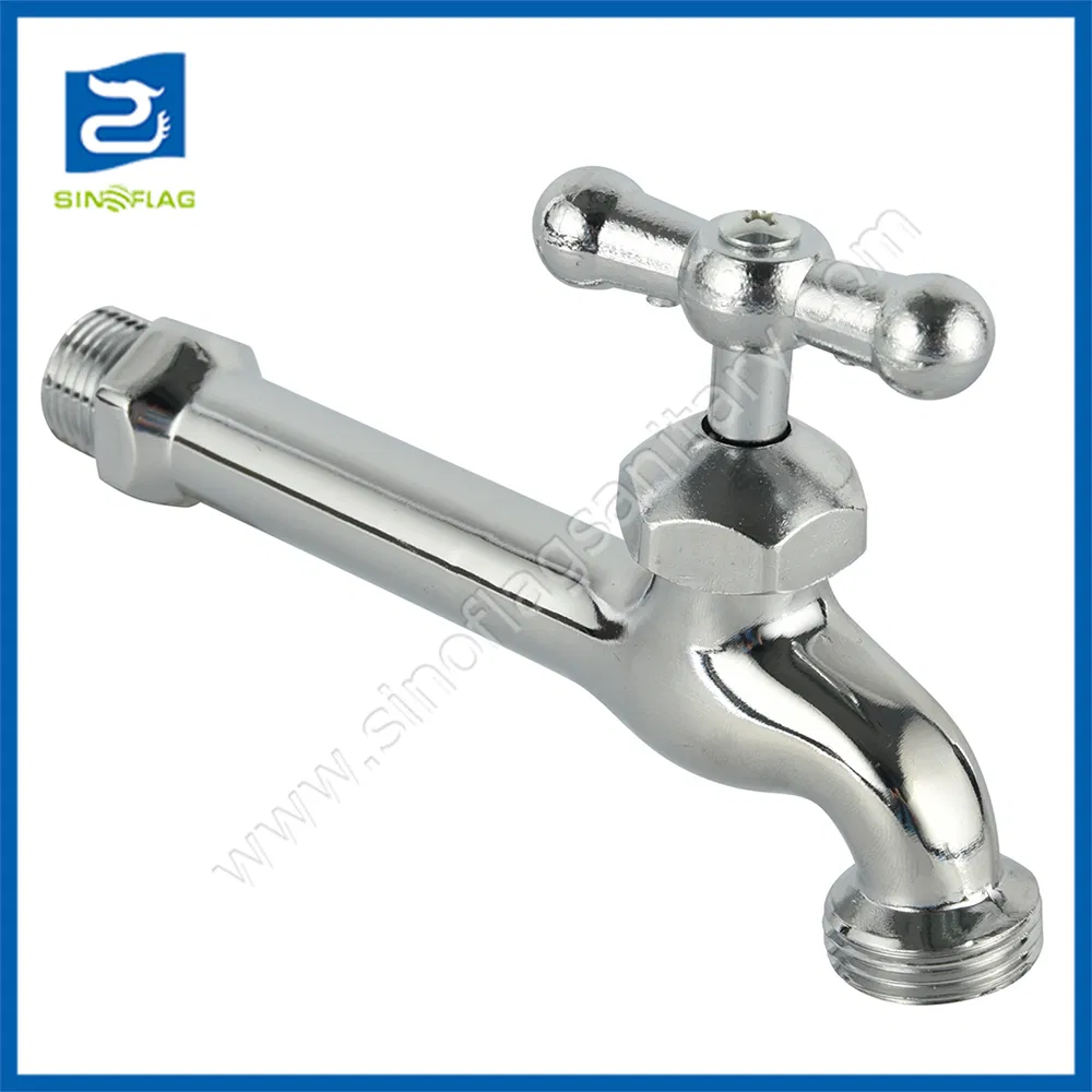 Outdoor Long Body Bib Cock Zinc Alloy Garden Water Tap