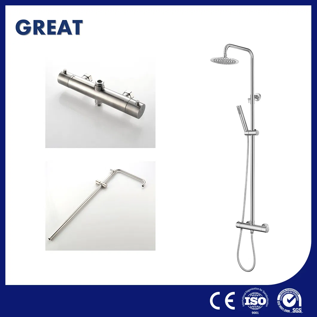 Great Bathroom Facuetucet OEM Customized Shower Panel in Shower Panel China GLS4926 Wall Mounted Shower Column Brass Shower Column with Body Jets Manufacturers