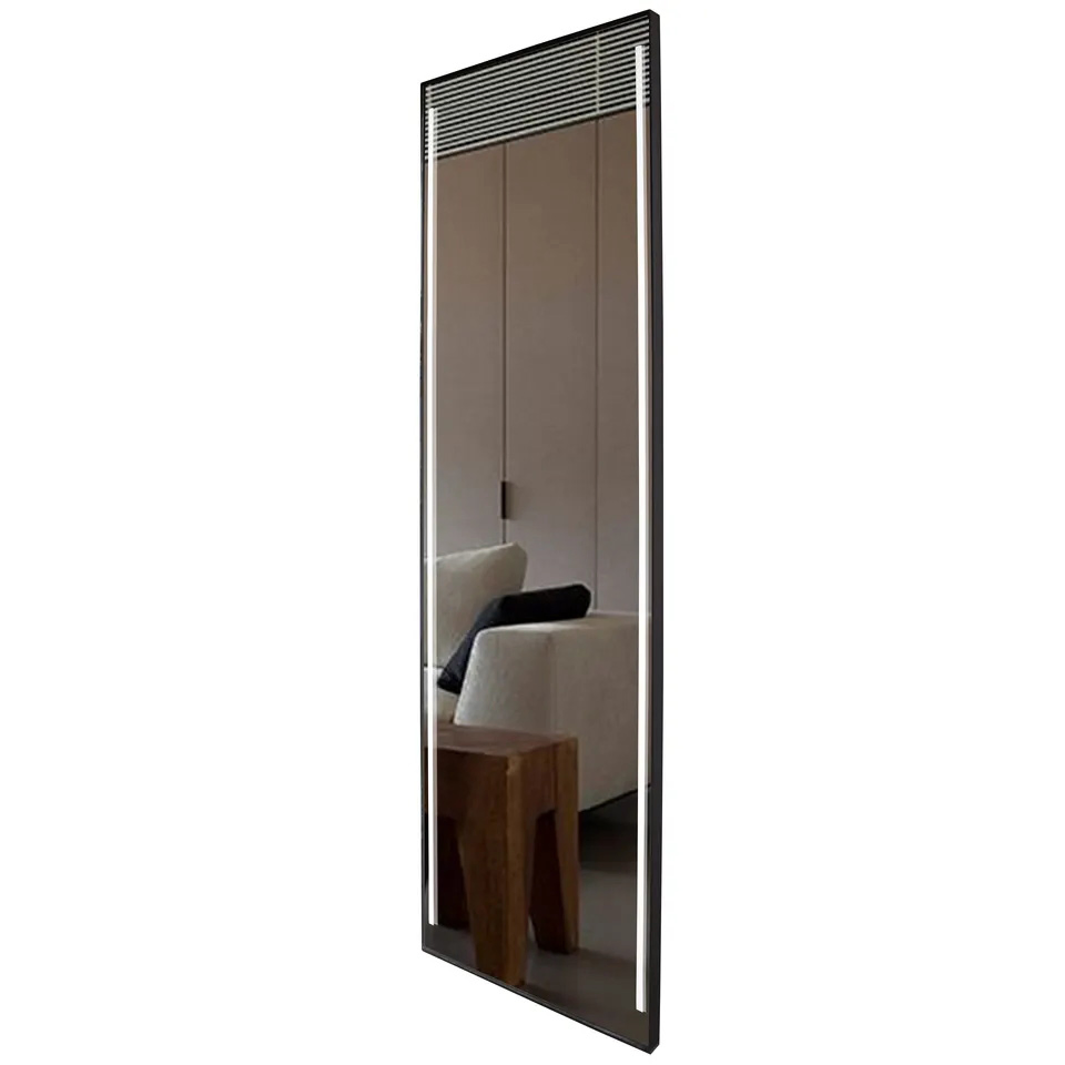 Custom Wholesale Quality Simple Metal Frame Floor Dressing Lighted Metal Framed Wall Mounted Full Length Mirror