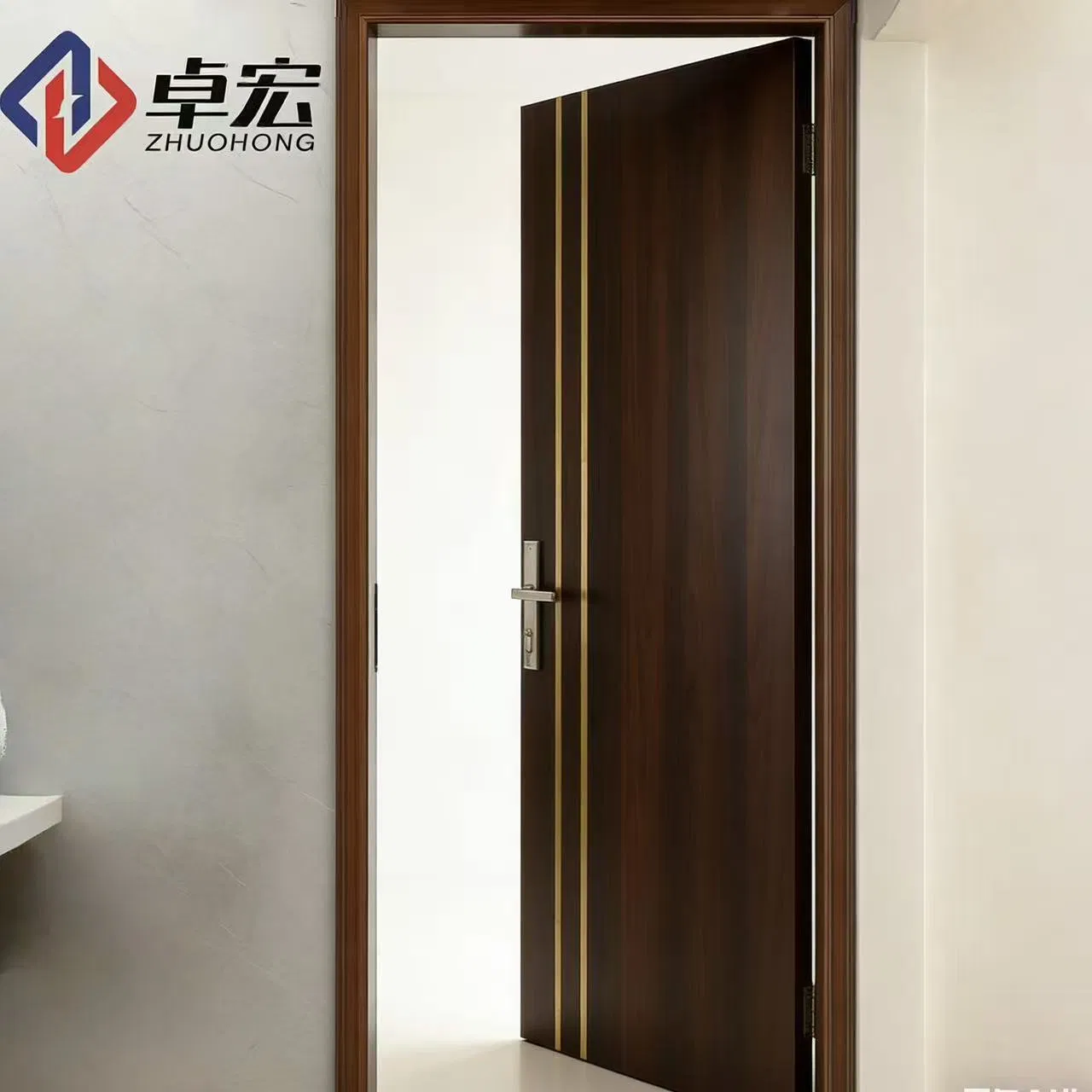 Wooden Fire Door - Postmodern Design with ISO9001 Certification Included