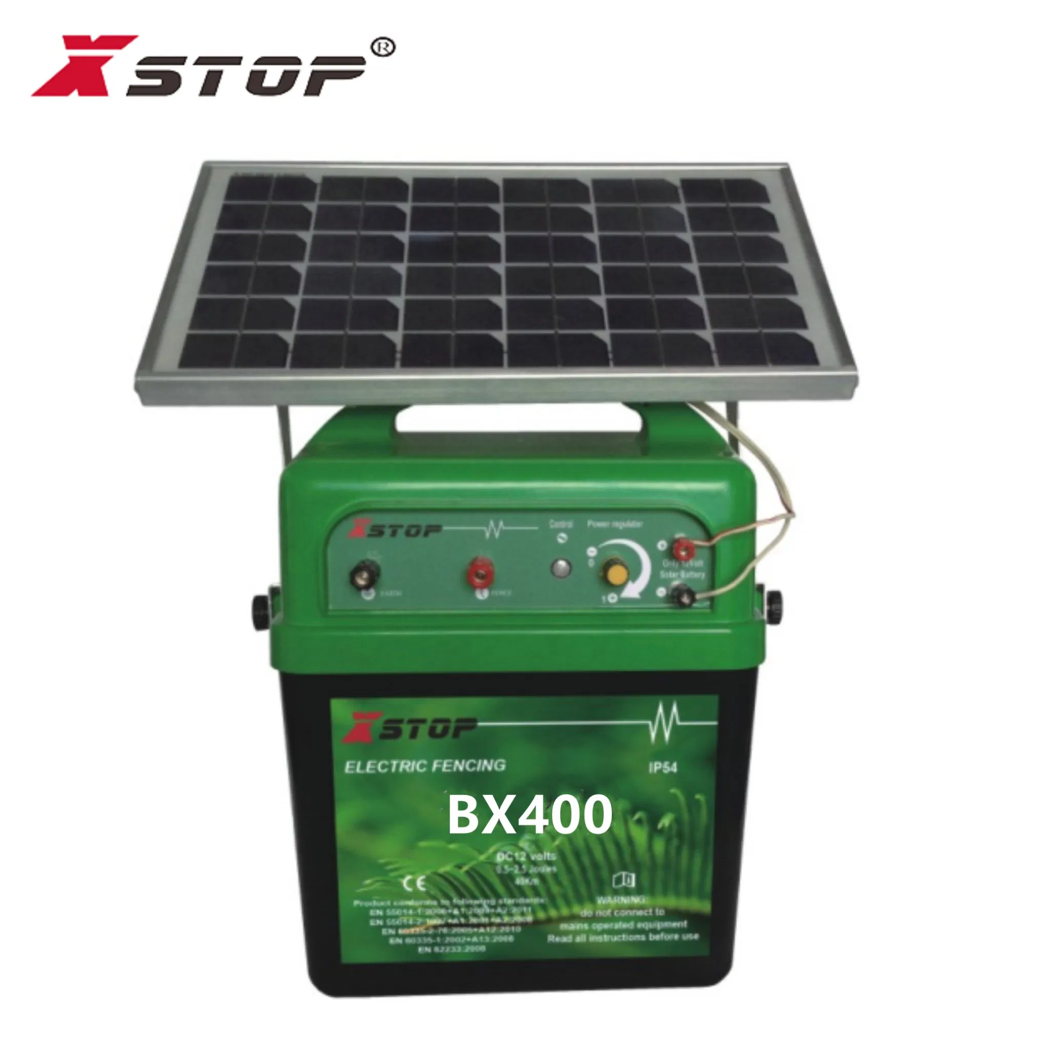 Solar Panel Electric Garden Fence Energizer for Farm Animals with CE UL CSA Bx400s