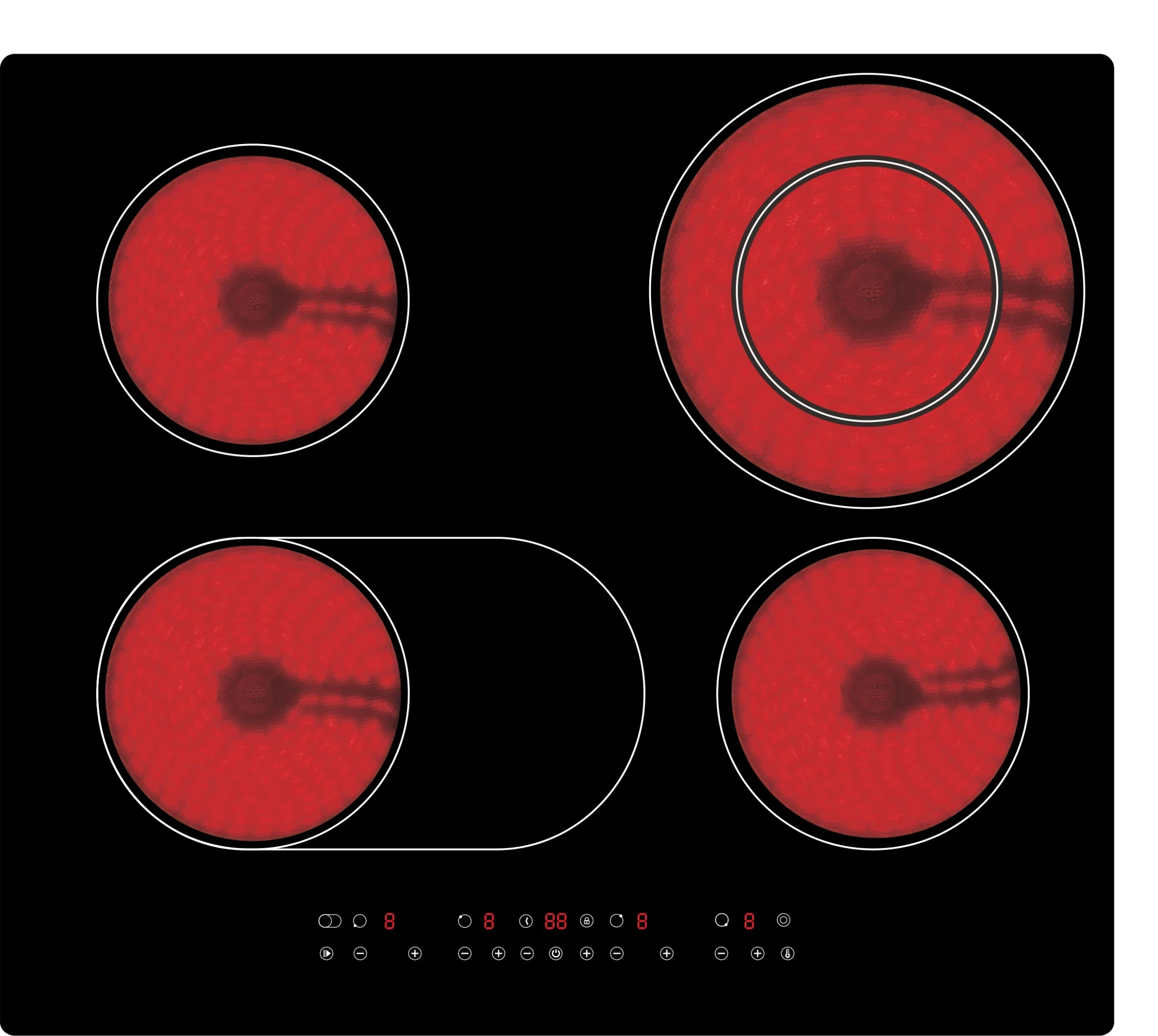 60cm Built-in  4 burner 6000W  electric ceramic hob