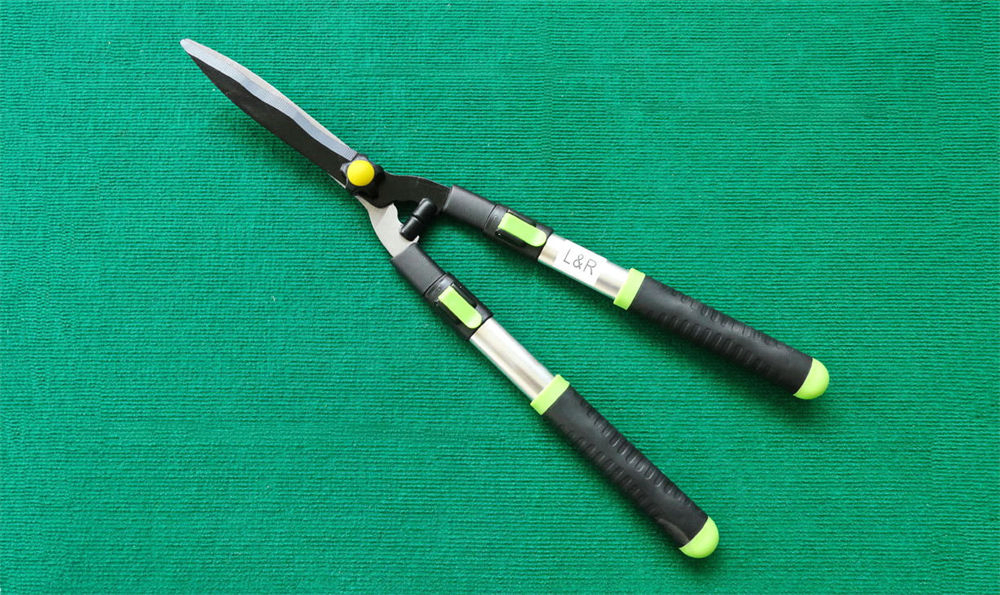 Long Length Orange Hedge Shear with Anti-Slip Grip for Tree Branch Pruning