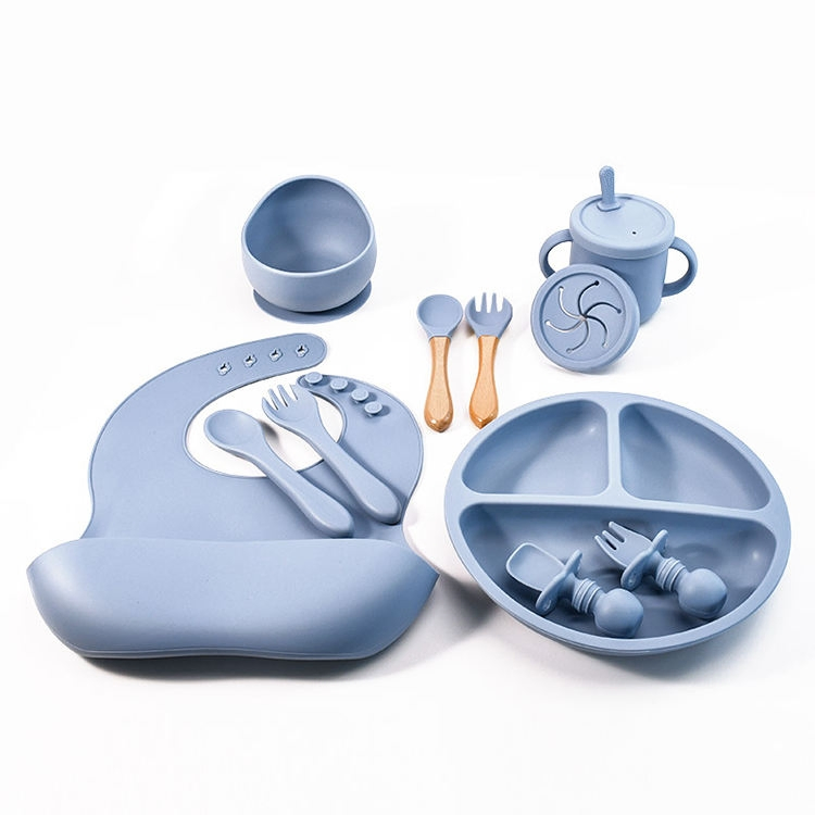Divided 3 Areas Baby Toddler Plates Silicone Baby Kids Plate