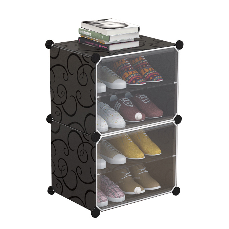 Modern Dustproof Simple Plastic Economical Shoe Storage Cabinet Transparent Shoe Rack