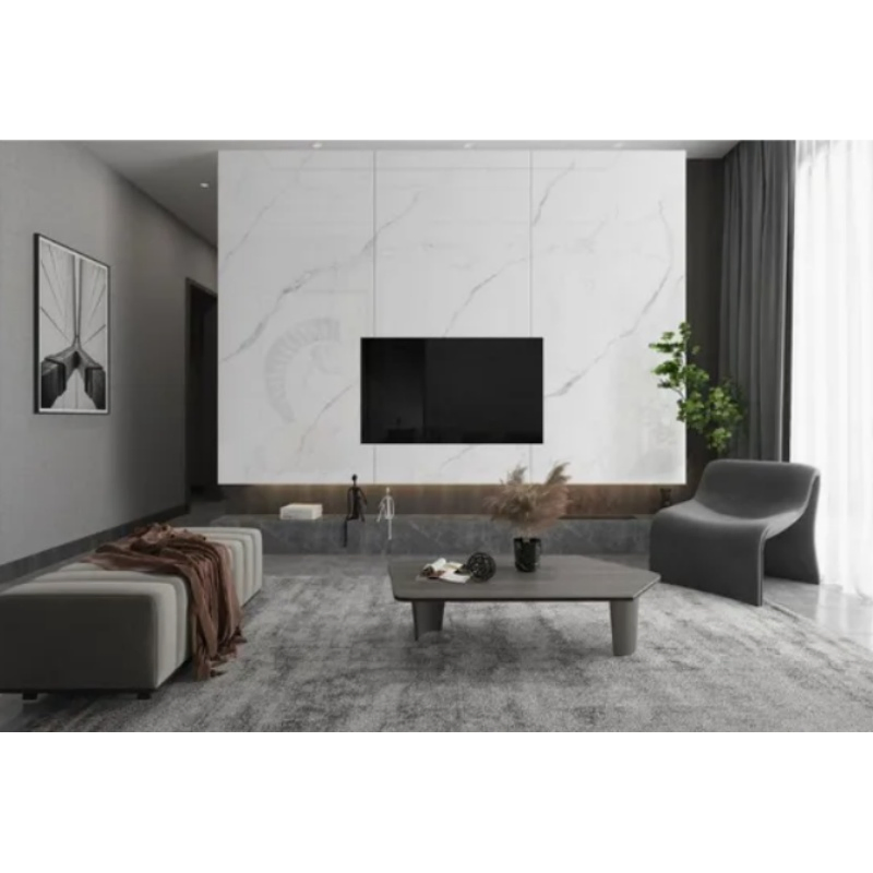 Premium Calacatta White Marble Sintered Stone Vanity Countertop