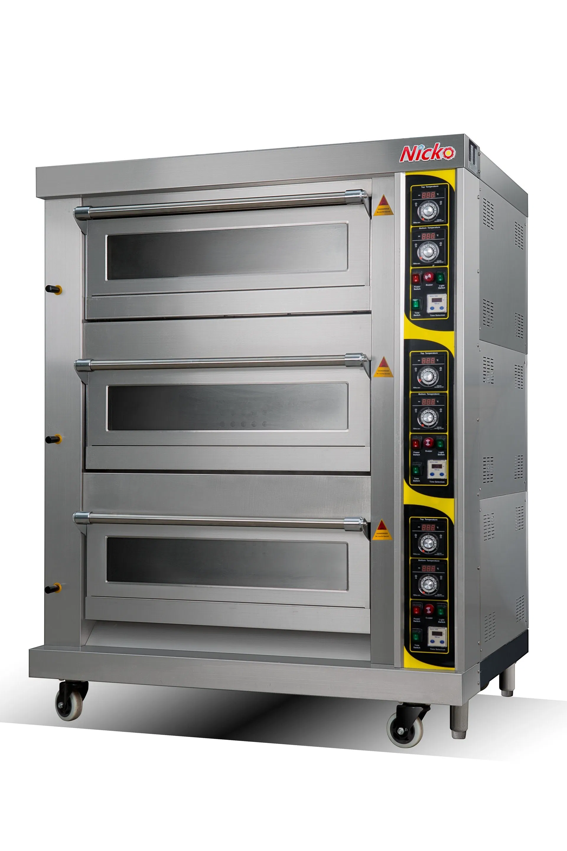 1 Deck 2 Decks 3 Decks Commercial Pizza Ovens Manufacturer Kitchen Bread Baking Bakery Cake Oven