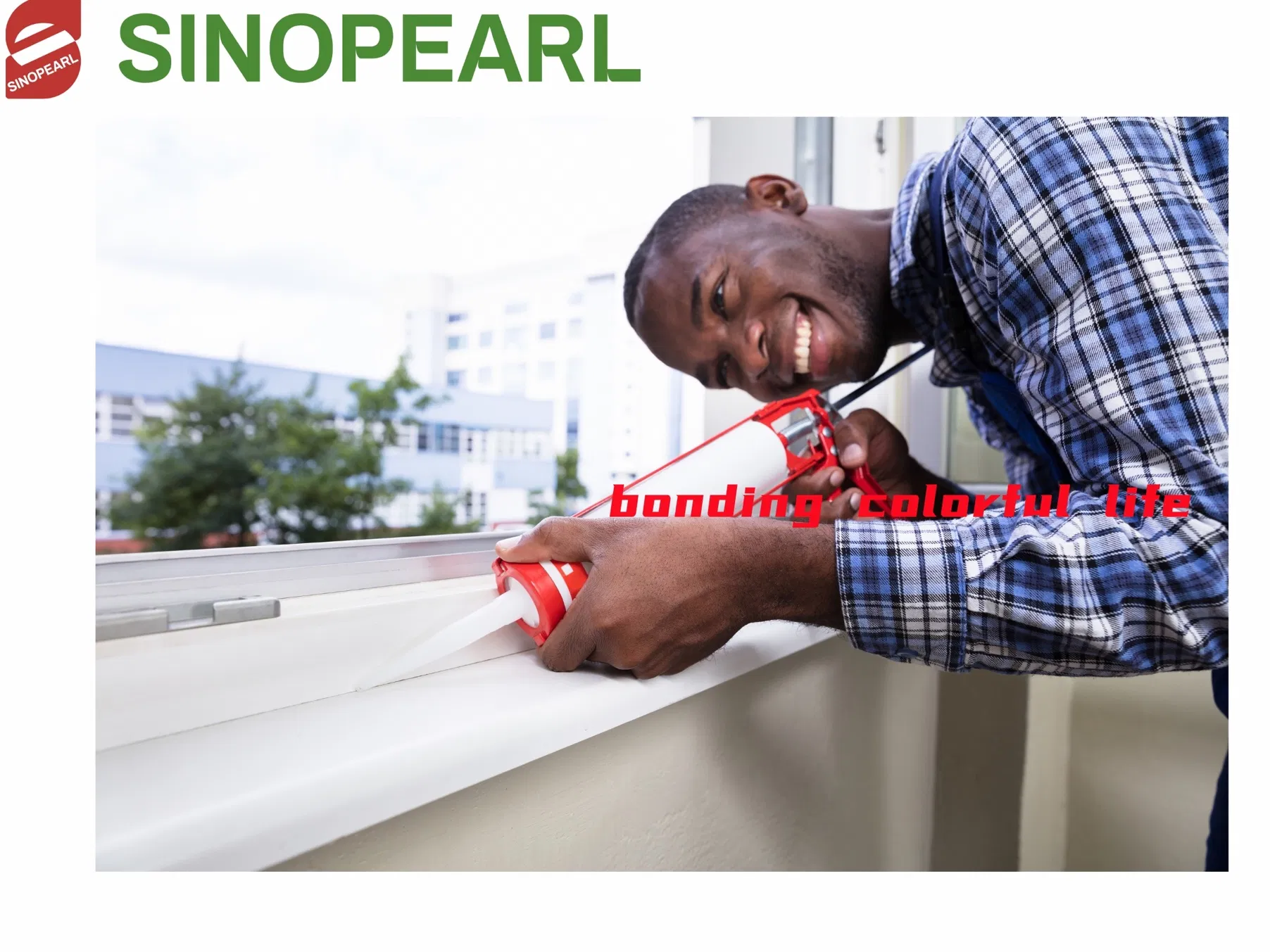 Sinopearl Caulking Neutral Silicone Sealant Is Suitable for Bonding Indoor Metal, Glass, Aluminum, Wood Building Materials Adhesives and Wall Gap Filling Glue