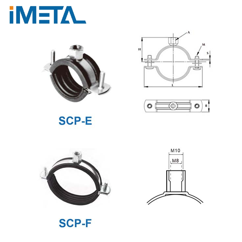 Zinc-Coated Steel Pipe Clamp with Combi Nut – Safe Pipe Securing Solution