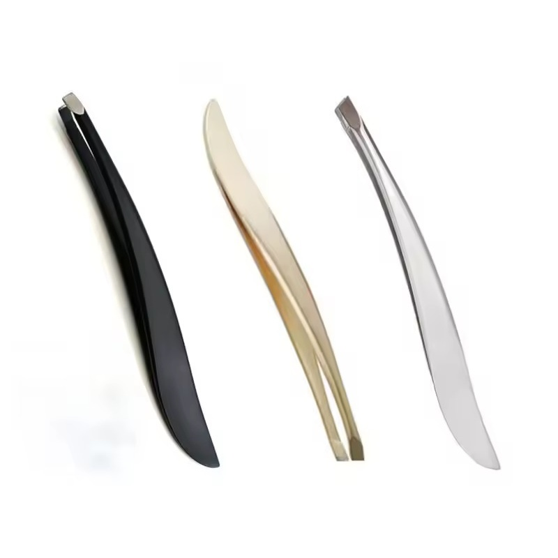 Grooming Makeup Artist Eyebrow Plucking Beard Trimming Mustache Shaping Slant Tip Tweezers