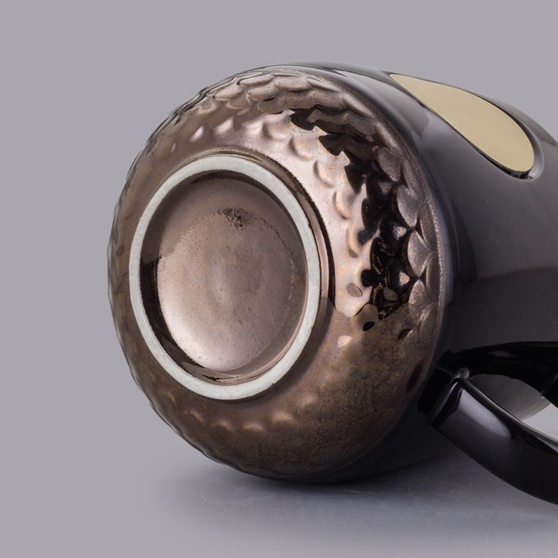 Wholesale Price Fish Scale Ceramic Creative Bronze Medal Mug