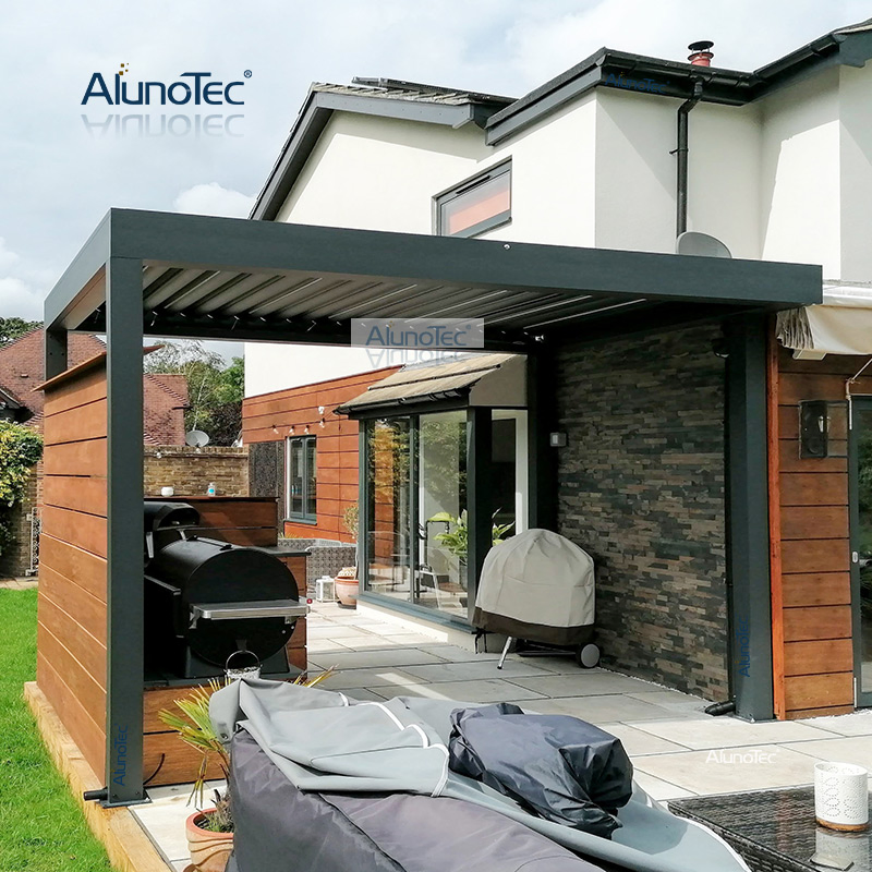 AlunoTec Customized Outdoor Patio Roofing Options Waterproof Garden Pergola SPA Backyard Covered Gazebo for Garden