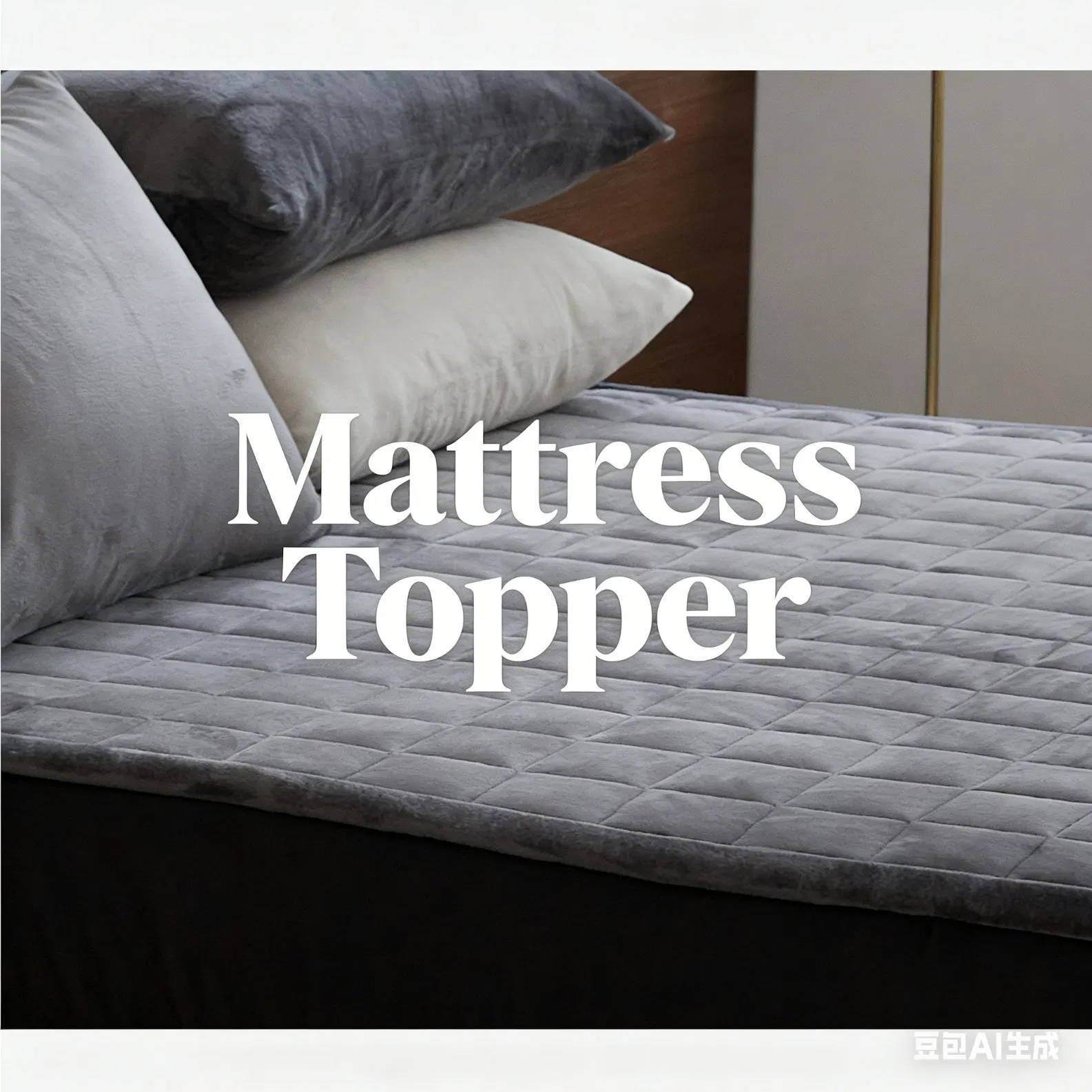 Thick Quilted Winter Warm Long Hair Fleece Quilted Mattress Topper Cover Pad