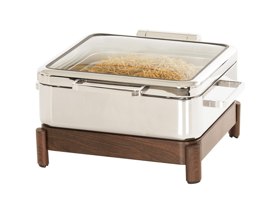 Luxury Stainless Steel and Wooden Buffet Chafing Dish