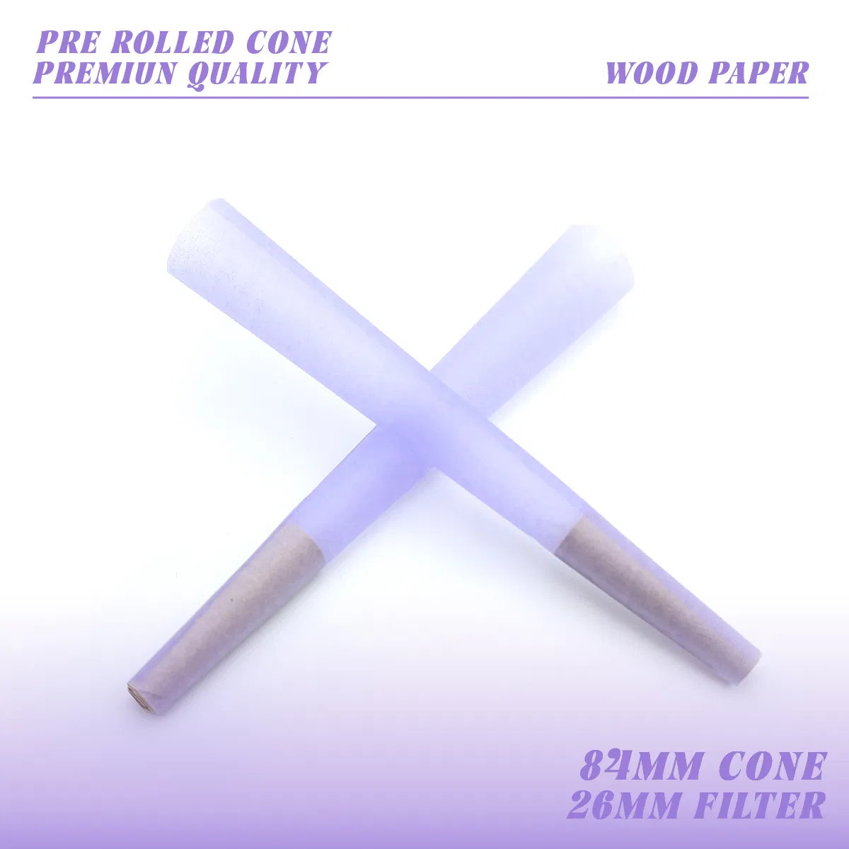 Purple Pre Rolled Cones Tobacco Smoking Accessories Cigarette Smoking Paper