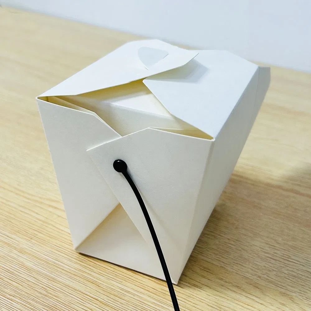 32oz Hand-Held Food Packing Boxes Oil-Proof Disposable Paper Noodles Box Take out