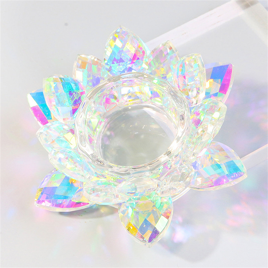 Nail Tools Symphony Aurora Crystal with Lid High Translucent Lotus Glass Pencil Washing Cup Crystal Nail Liquid Cup Crystal Cup Glass Cup