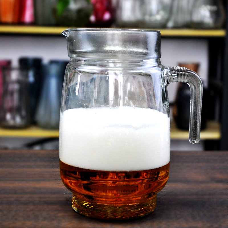 Round 1.3 L Clear Glass Beer Mugs for Hotel