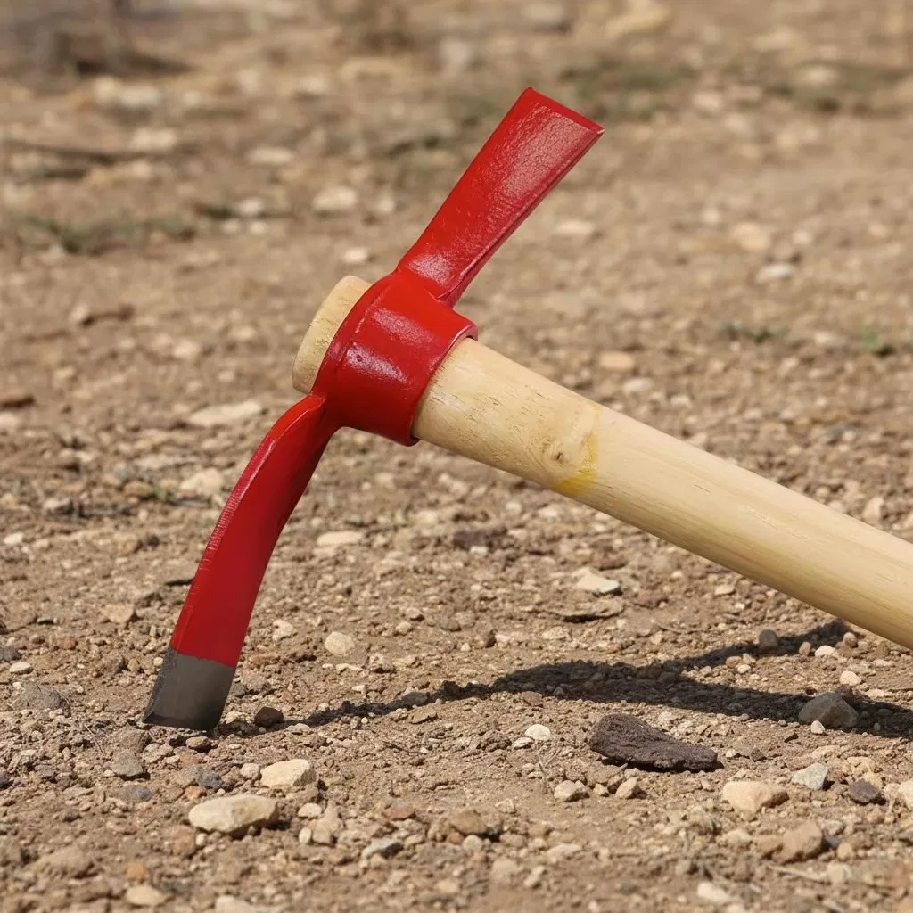 Rail Steel Forged Pickaxe with Anti-Slip Wooden Handle