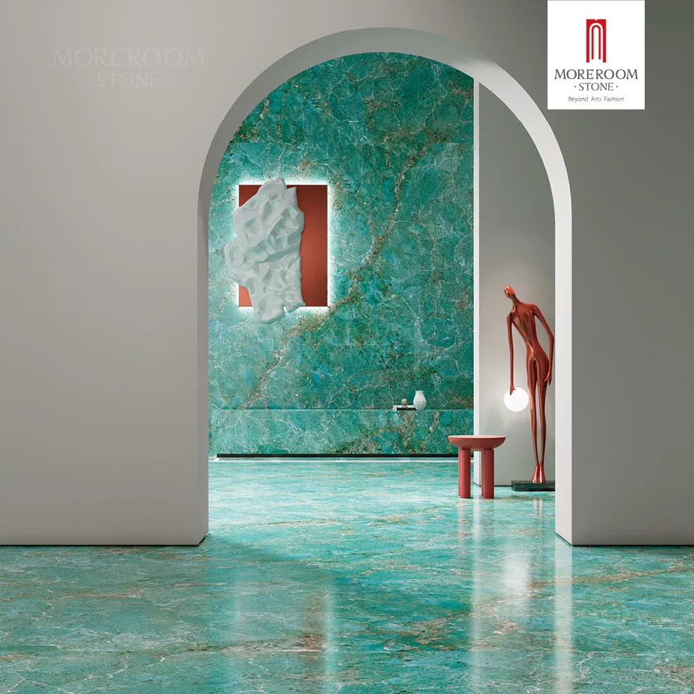 Sinterflex Stone Slab Amazonite Marble Look for Kitchen Splashback and Upstands