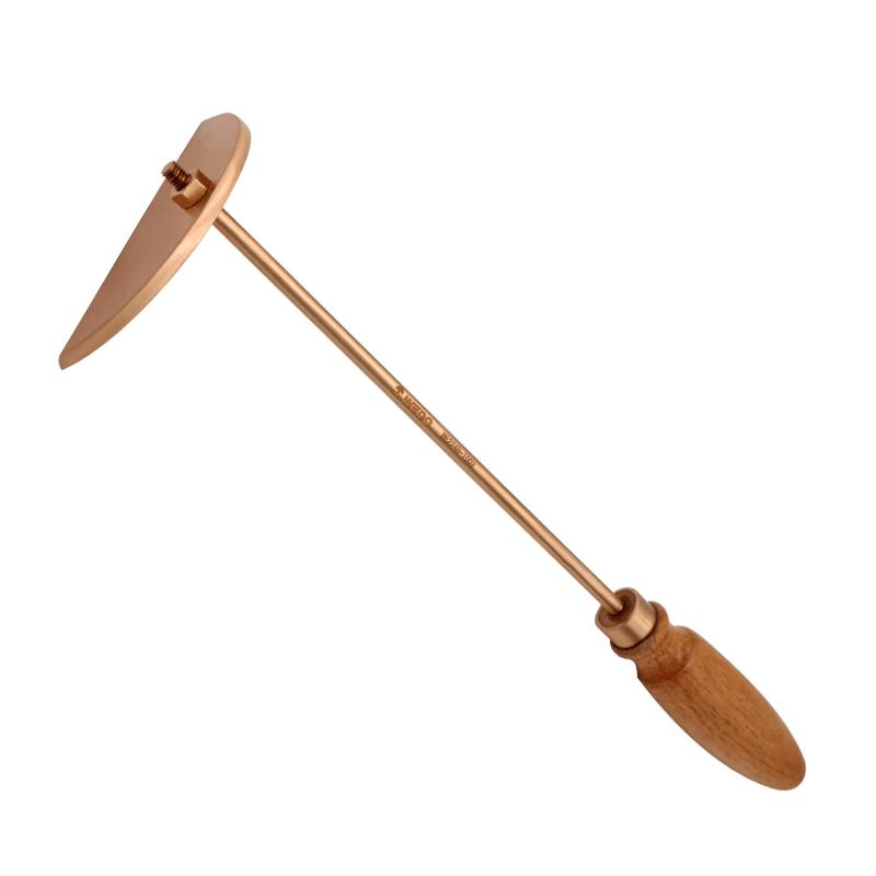 WEDO 13" Scraper Non-Sparking Beryllium Copper Halfmoon Scraper Wooden Handle