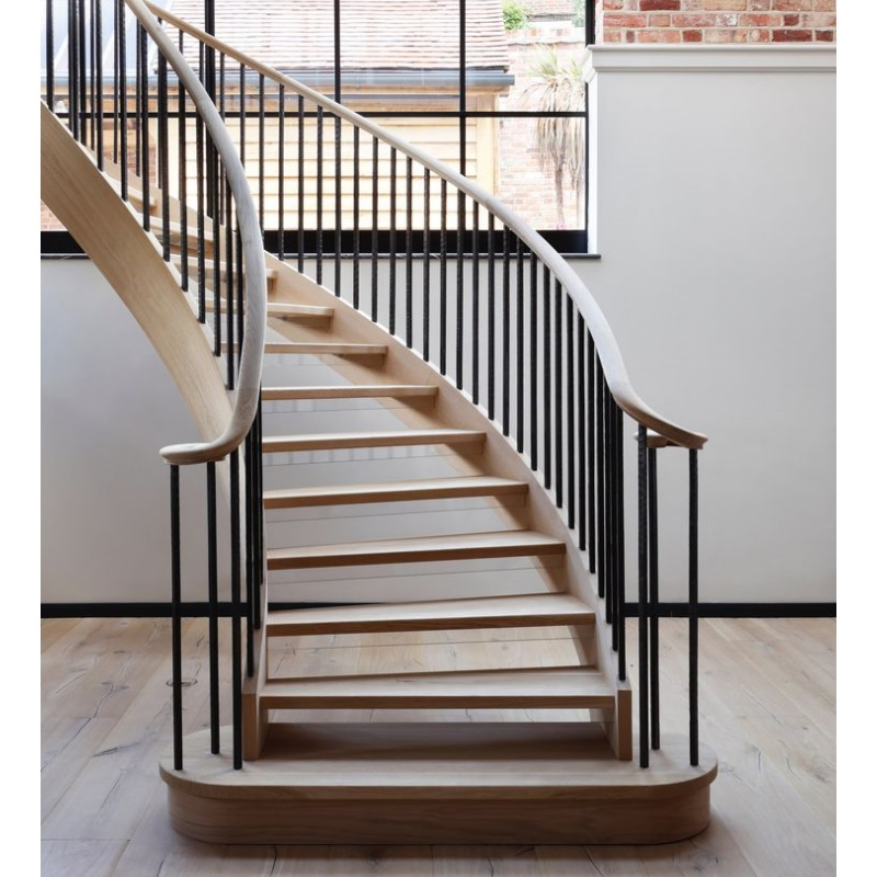 Cbmmart Commercial Metal Curved Staircase Modern Marble Helix Stairs