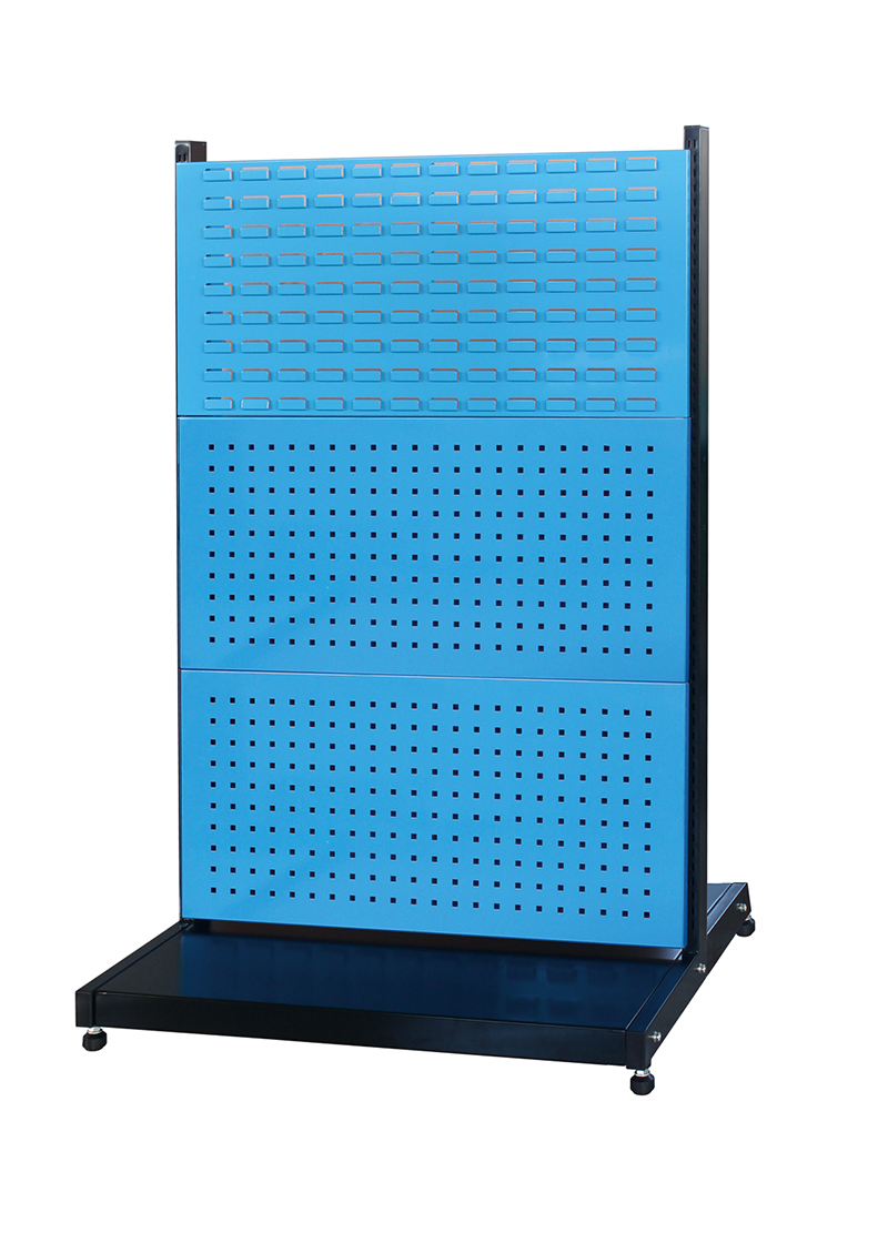 Medium Duty Garage Double Side Shelf with 6 Panel in Blue Color