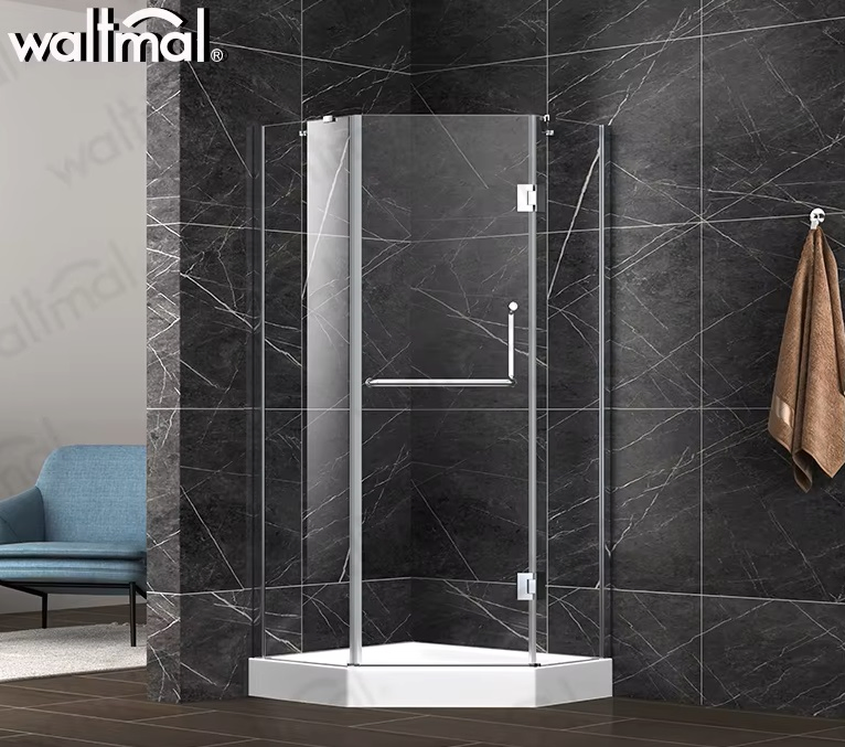 Dimond-Framedless 8mm Reversible Glass Bathroom Shower Enclosure Sliding Glass Shower Door