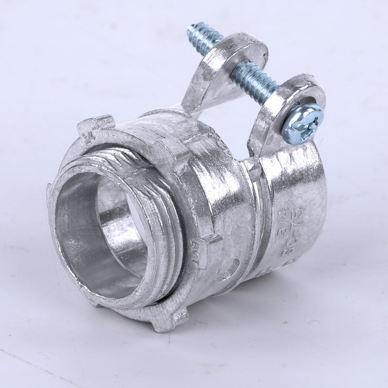 Flexible Conduit 90 Degree Zinc Squeeze Connector