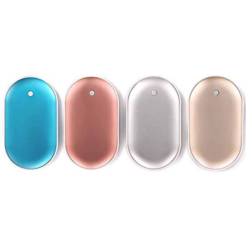 Portable USB Rechargeable Reusable Mini Pocket Double Heating 5200mAh Electric Power Bank Hand Warmer