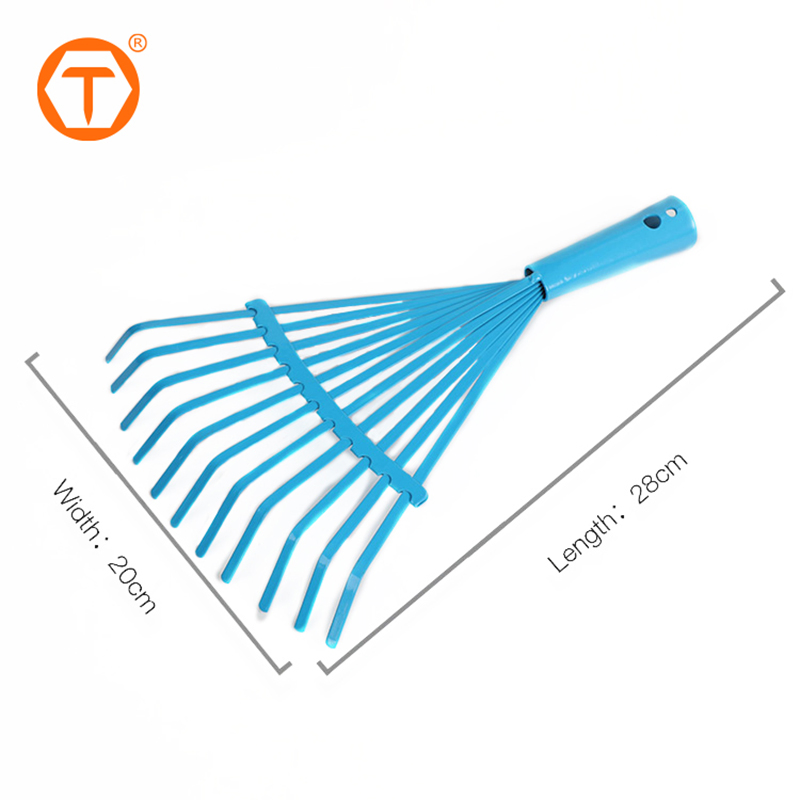 11 Teeth Mini Metal Garden Rake Leaf Rake Child Garden Rake Tools
