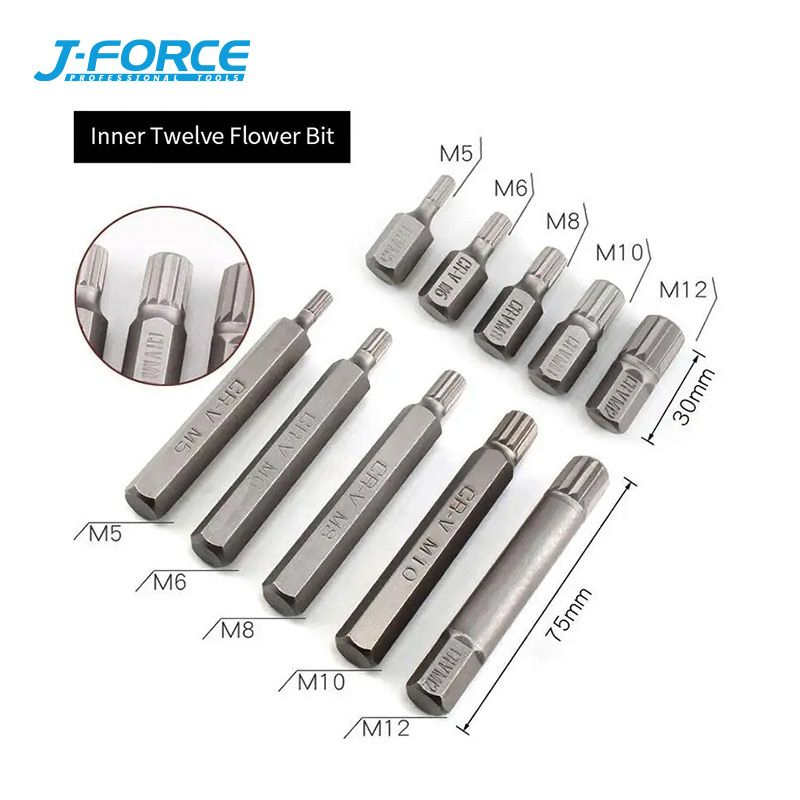 Набор бит 40PCS Hex, Torx, Splines для гайковерта