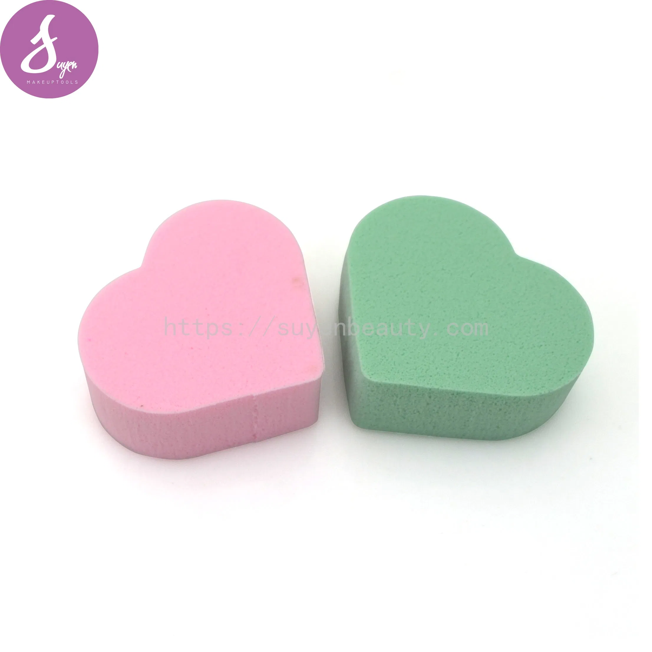 Heart Shape Non-Latex Sponge Powder Puff for Foundation Makeup