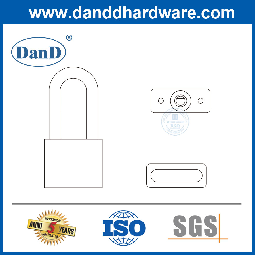 High Security Shackle Protected 40mm Anti-Theft Stainless Steel Disc Padlock