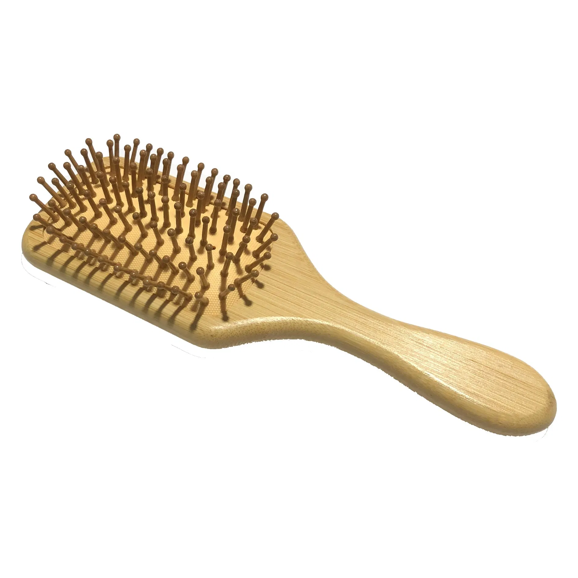 Eco-Friendly Custom Logo Air Comb Biodegradable Natural Bamboo Hair Comb for Home Hotel Salon Travel-Wholesale