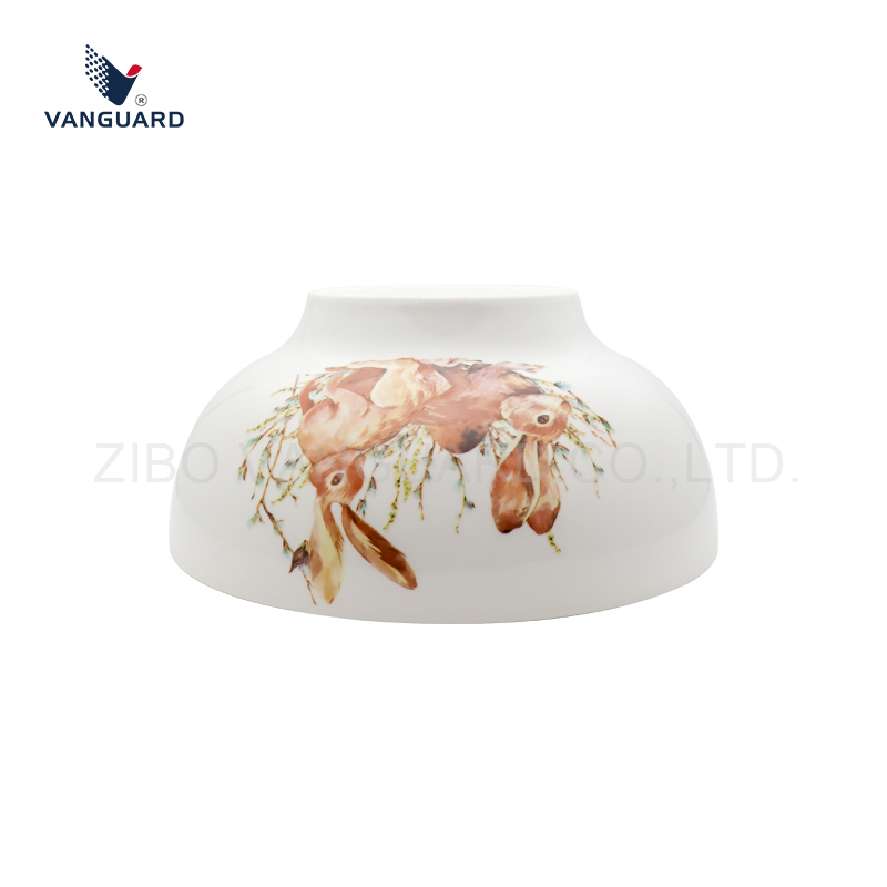 New Product Large Salad Bowl White Round Ceramic Bowl