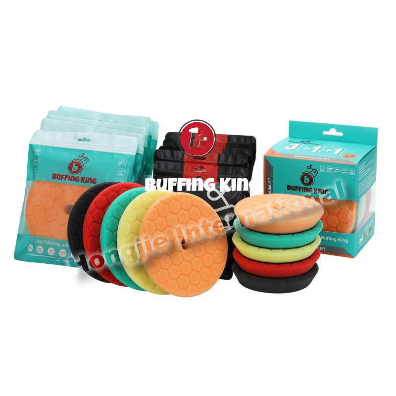 Da/RO Polisher Use 6 Inch Tear-Resistant Polyurethane Sponge Car Polishing Pad High Cost Effective Foam Auto Buffing Pads Set