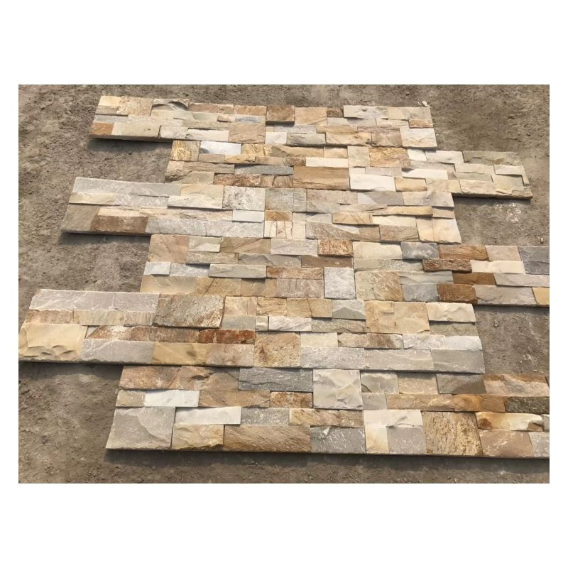 Premium Natural Slate Z-Shaped Stacked Stone Veneer for Outdoor Walls