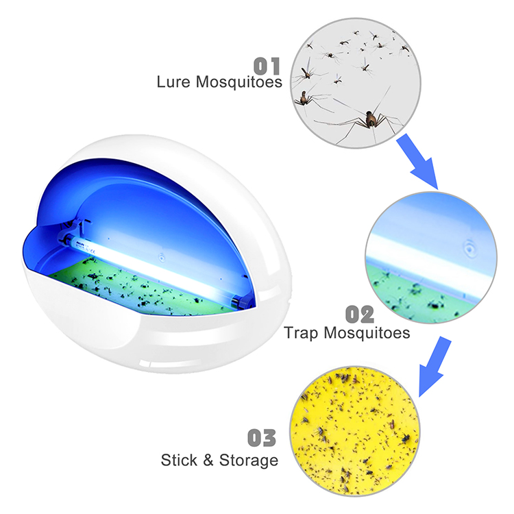 Sticky Trap Mosquito Killer Lamp with UV LED Pests Trap