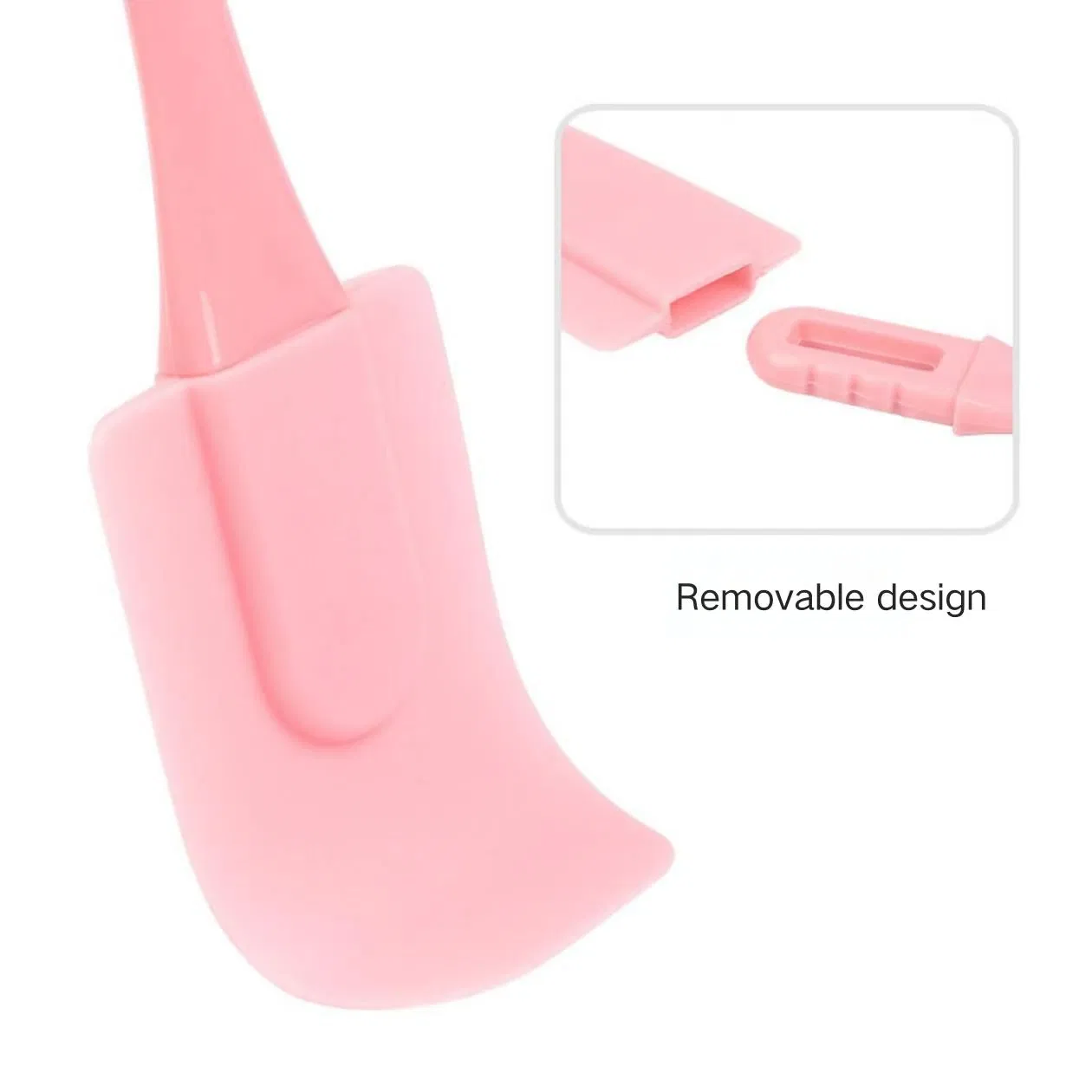 Silicone Scraper 3-Piece Silicone Oil Brush Silicone Scraper Cake Spatula