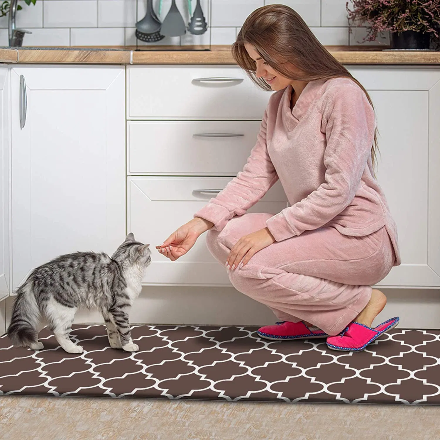 Digital Printed Various Pattern Eco Friendly PVC Custom Design Washable Durable Kitchen Anti Fatigue Floor Mat