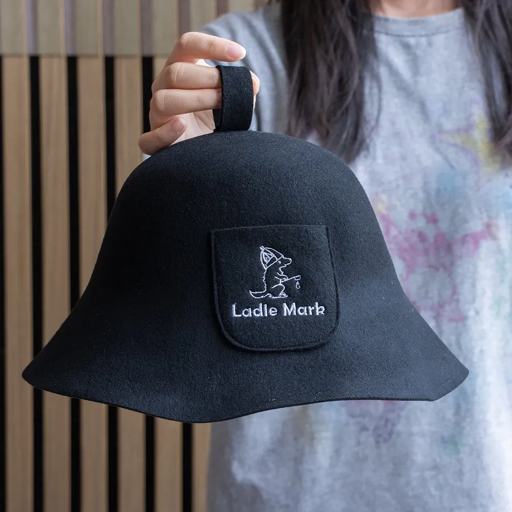 Japan Jagely Custom Merino Sauna Hat Felt Sauna Hats Buckets