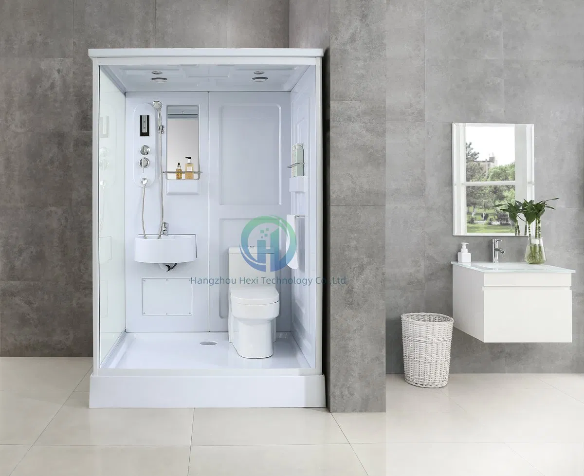 Complete Shower Unit Prefabricated Portable Glass Door Hotel Building Design Modular Luxury Prefab Bathroom Pod with