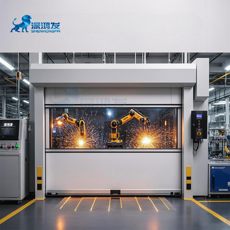 Modern Design Auto Servo Motor High Speed PVC Roll-up Door Stainless Steel Vinal Roller for Hotels Waterproof Finished Surface