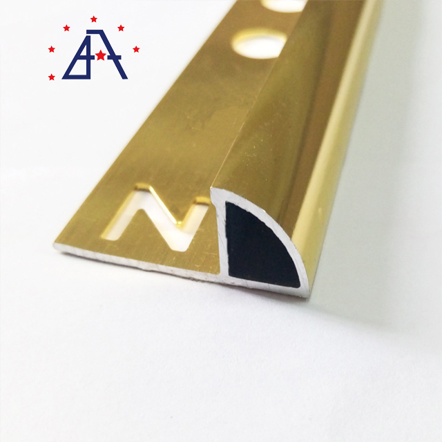 Polished Gold Flexible Transition Aluminum Carpet Accessories Tile Trim