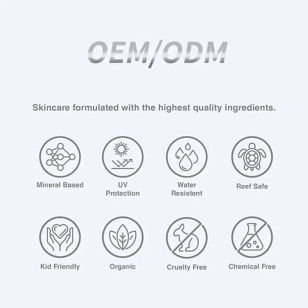 Kids Friendly Vegan Organic Zinc Oxide Sunscreen SPF 50+ Moisturizer Cream Sunscreen Makeup Cream