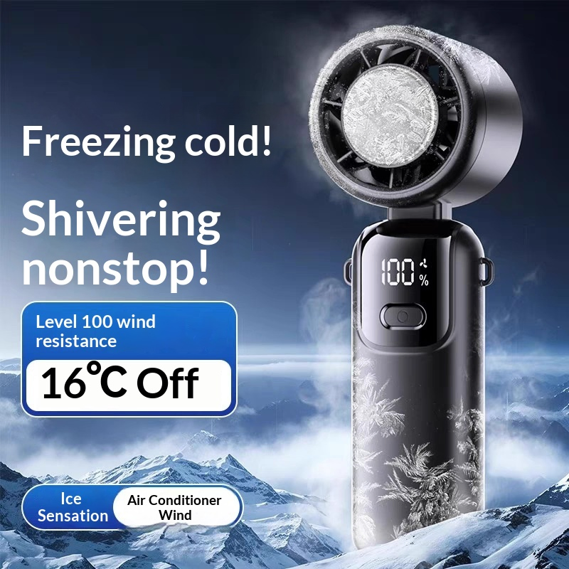 Portable Handheld Turbo Fan Rechargeable Mini Personal Hand Fan Blow Cold Air Battery Operated Travel Essentials, Beach Vacation