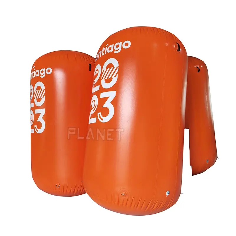 Open Water Game Inflatable Swimming Cylinder Buoy PVC Marker Tube Buoy for Race
