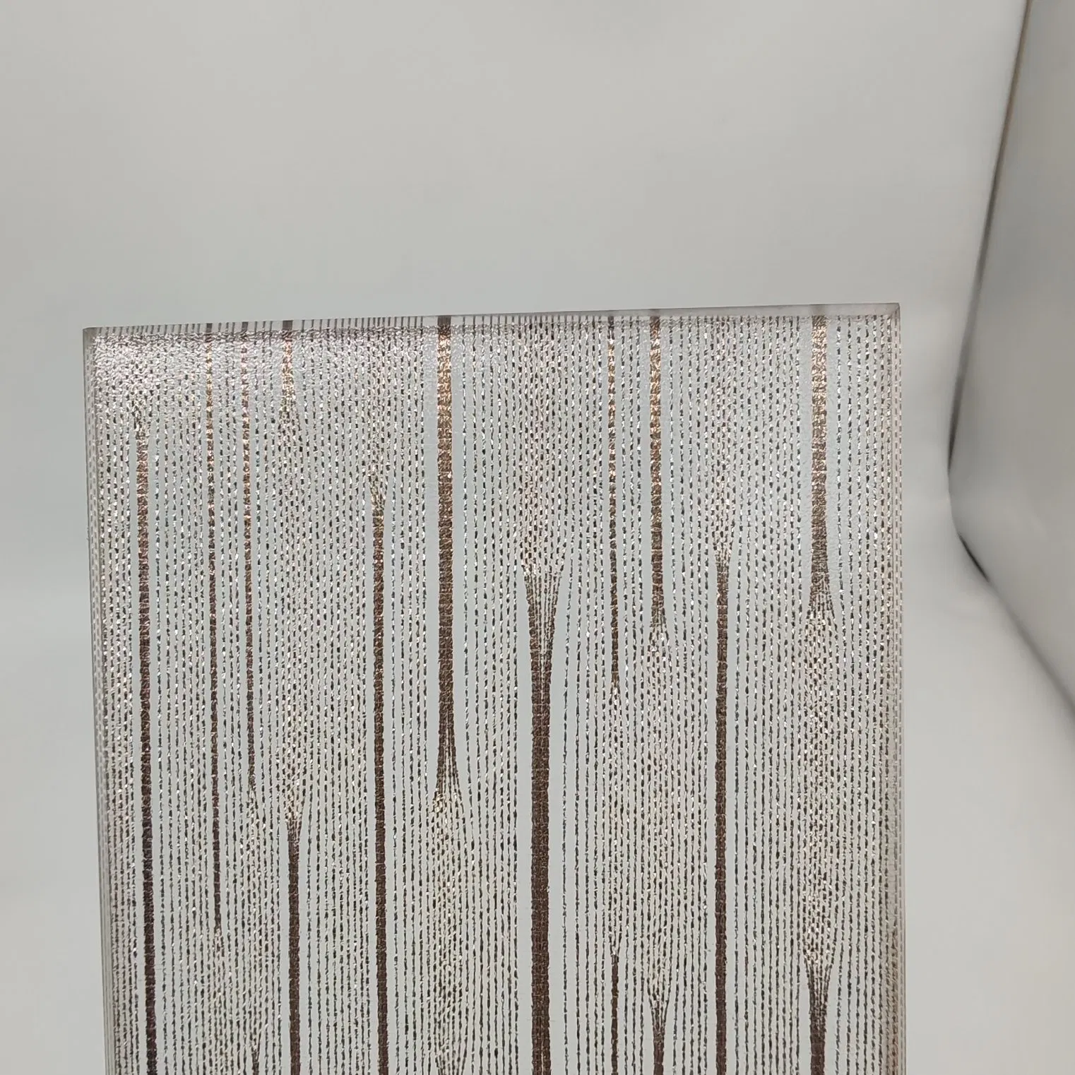 Tempered Textured Glass Decorative Pattern Glass for Tabletop/Shelf/Stair Tread