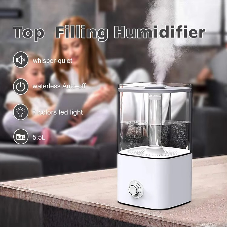 Quiet 5L Humidifier Low-Power 24 dB Filter Portable Smoke USB Purifier Mini Anion Air Purifier for Stress Relief